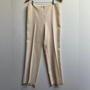Joseph Ribkoff beige high waisted zippered pants Sz 10